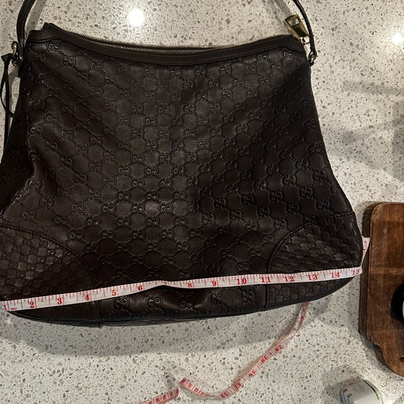 Vintage Gucci Brown Leather Shoulder hobo Bag - Picture 9 of 16